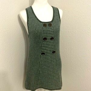 Women's Green Sleeveless Sweater
